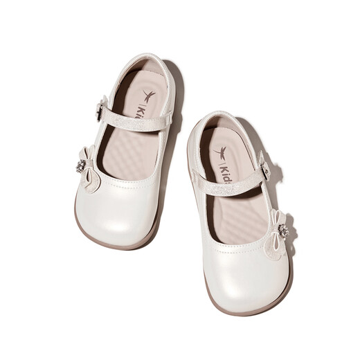 Red Dragonfly Girls Shoes 2026 Spring Children's Single Shoes Girls Princess Shoes Small Leather Shoes Q61BD007 Beige 27