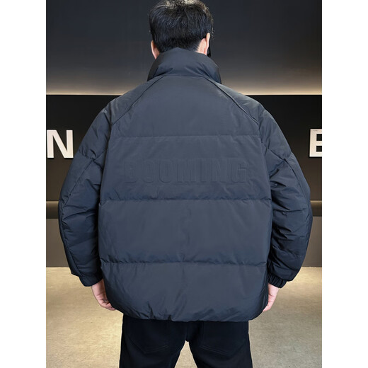 KBXNG劲霸冬季新款男士立领羽绒服短款潮流帅气上衣服加厚保暖防寒外套 紫色 M