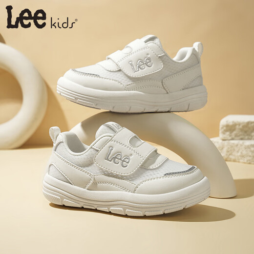 LEE KIDS children's shoes spring new children's dad shoes versatile mesh soft bottom running shoes for men and women white 26