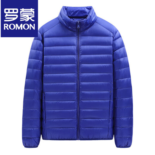 罗蒙（ROMON）2025年冬季新款轻薄羽绒服男立领90%鸭绒运动轻便保暖外套情侣款 90182黑色 均码 (95-115斤)