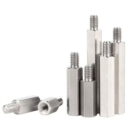 CLCEY factory wholesale 04 stainless steel single head hexagonal stud M4M6 single-pass chassis motherboard screw connection column isolation M4*10+600 pcs