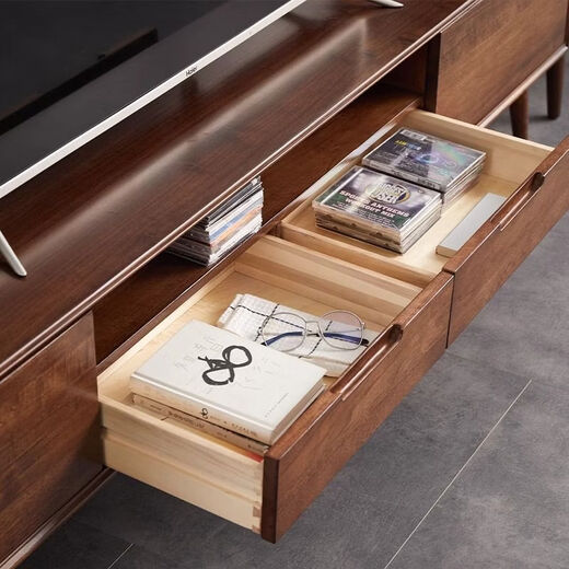 Fantasy TV cabinet coffee table living room TV cabinet storage side cabinet coffee table white 1.5 dining table all solid wood