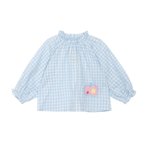 LUSON Baby Girl Baby Girl Shirt Puff Sleeve 2026 Spring New Baby Shirt Baby Shirt Top