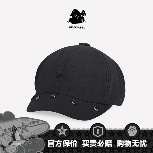 SWOF CARE black label simple and versatile black hat elegant temperament women's winter newsboy hat Black/black one size fits all recommended head circumference 56-60cm