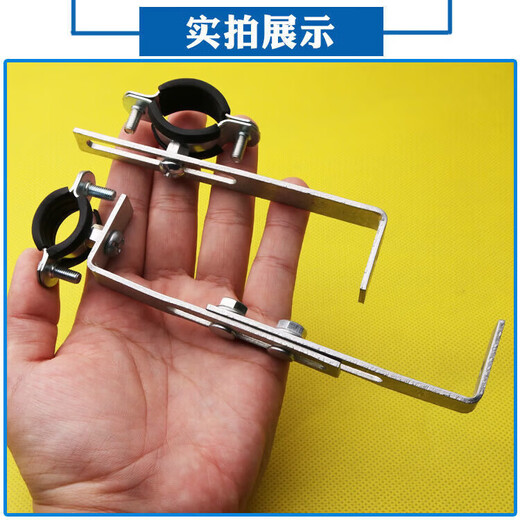 Wenzhi Iron Galvanized Pipe Clamp Extended Hoop Gas Pipe Clamp PVCPPR Water Pipe Natural Gas Faucet Fixing Bracket Hanging Code #25 Extra Small Galvanized Bracket 4 pcs