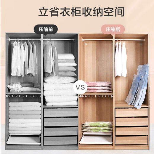 Yusenyi Vacuum Compression Bag Thickened Storage Clothes and Quilts Household Clothes and Quilts Bag Soft and Cute Thickened 8 Medium Size 8060 with Hand Pump