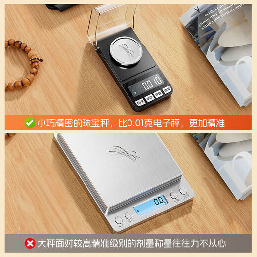 ZHIZUN Electronic Scale Gram Weighing 0.001g High-Precision Weighing Small Scale Weighing Gold Jewelry Scale 0.001g Kitchen Scale Portable Balance Weighing Pharmacy Micro Lipstick Powder Thousand Weighing 50g/0.001g Rechargeable Silver