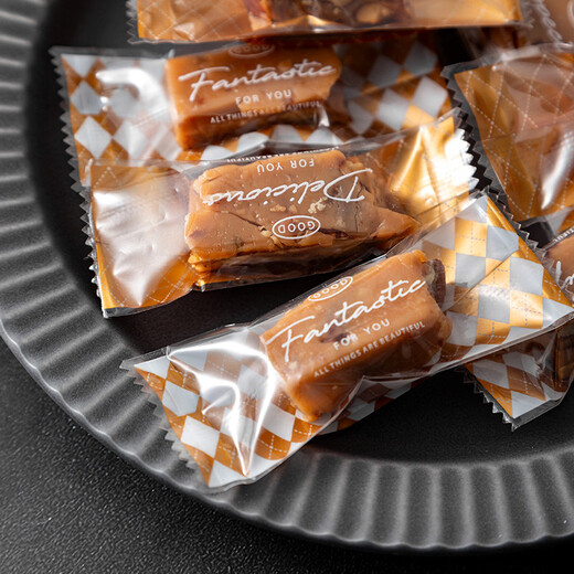 Sanqihu Toffee Sea Salt Almond Transparent Packaging Bag Nougat Machine Sealed Snowflake Crispy Milk Jujube Cookies Candy Paper Fruit Individually Thick 4 9.5 Space Rabbit Four-in-One/Thickened 200 PCs Hot Selling