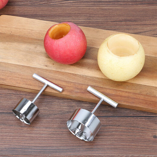 Pupan corer artifact stainless steel fruit corer pear corer apple corer tool special vegetable fruit small silver