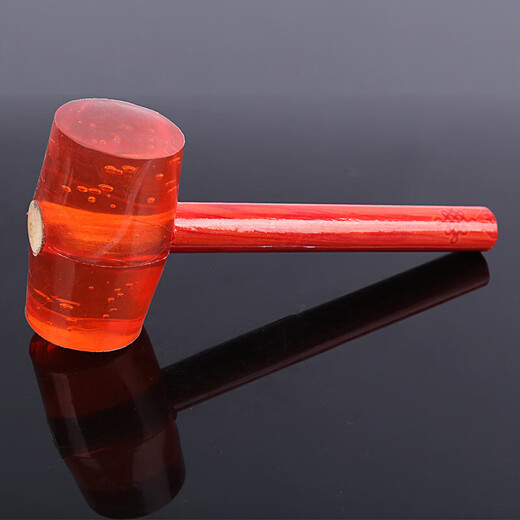 Wooden handle transparent rubber hammer rubber hammer tile marble floor plastic glue hammer beef tendon hammer installation hammer transparent rubber hammer type 3000
