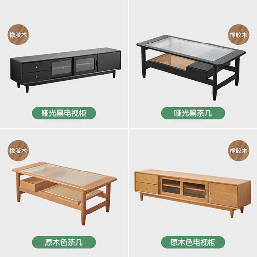 Fantasy TV cabinet coffee table living room TV cabinet storage side cabinet coffee table white 1.5 dining table all solid wood