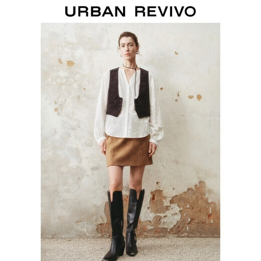 UR2026 Spring New Women's Pastel Style Casual Floral Embroidered Cardigan Shirt UWH260020