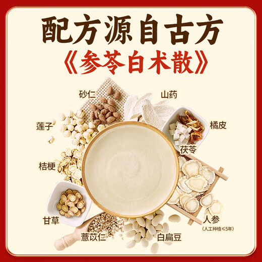 Jiangzhong Hougu Rice Powder and Ginseng Rice Powder 30-Day Hericium Mushroom Stomach Powder for Middle-aged and Elderly Nutrition Liquid Food Nourishing New Year Gift Box 900g
