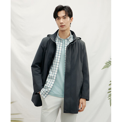 BeanpoleBEANPOLE spring and summer men's outdoor casual style relaxed hooded commuter dark gray windbreaker jacket dark gray M 175/92A