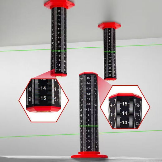 Sanqihu ceiling equal height ruler strong magnetic laser engraving equal height mark ruler for tiler paving floor tiles leveling precise positioning ruler 6-sided alloy engraving strong magnetic ceiling tile universal