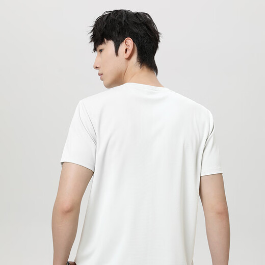 Mark Huafei ice silk short-sleeved men's summer cool and breathable work and commute versatile half-sleeved round neck T-shirt, olive green 4XL