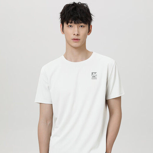 Mark Huafei ice silk short-sleeved men's summer cool and breathable work and commute versatile half-sleeved round neck T-shirt, olive green 4XL