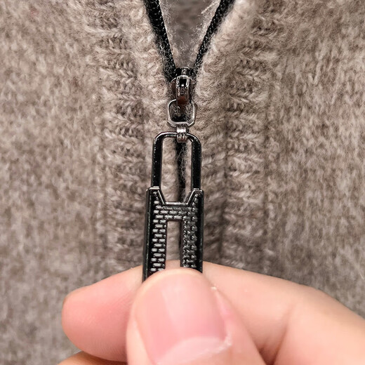 Year of the Horse, zodiac year, red 480g thickened pure wool sweater, men's zipper turtleneck sweater, New Year sweater, big red 2XL 185/120