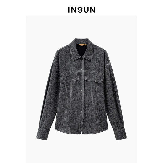 INSUN 2026 spring shirt carbon gray S