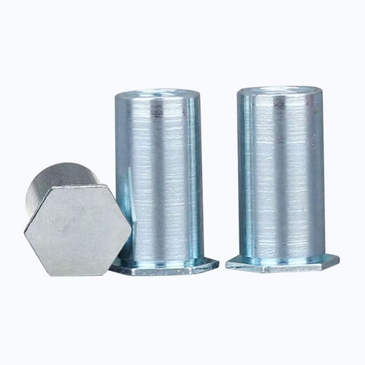CLCEY blind hole pressure riveting studs galvanized M2MM25 hollow thread national standard hexagonal round bearing inner sleeve cylindrical studs carbon steel blind hole BSO-M2-141000 outer diameter 4 points 2