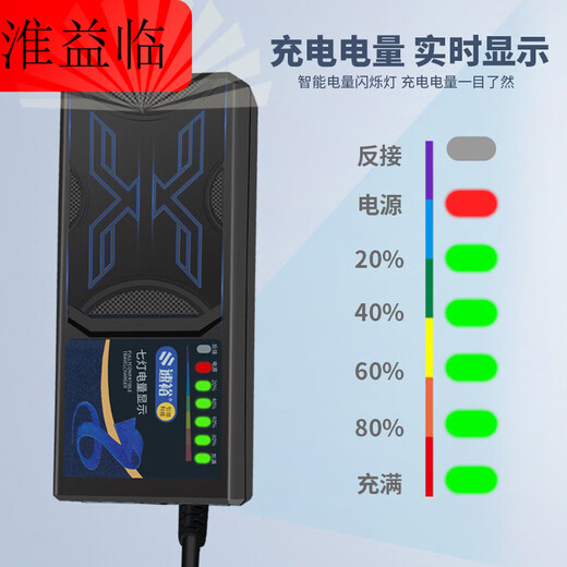 Electric vehicle battery charger 48V12AH60V20A72V suitable for Aimaadi three-wheel lead-acid graphene enhanced self-shutdown 48V30-35AH_three-hole T type