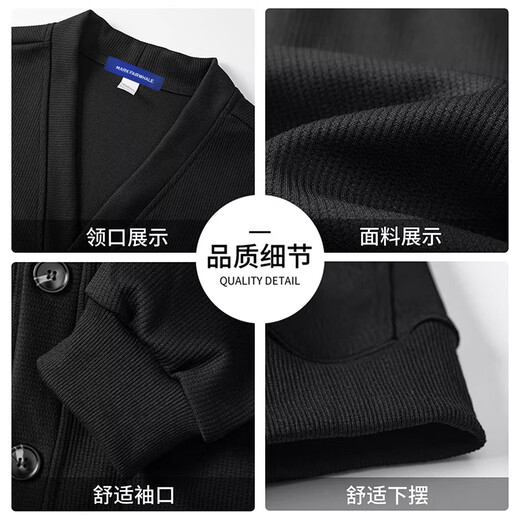 MARK FAIRWHALE American Retro Casual V-Neck Sweater Men's 2026 Spring New Loose Comfort Fashion Trendy Brand Versatile Top White Official Authentic M Recommendation 110-125 Jin Jin equals 0.5 kg