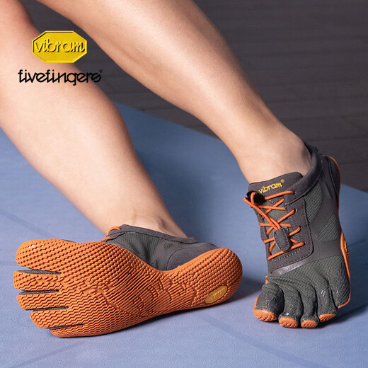 Vibram's new five-finger shoes, indoor and outdoor sports comprehensive fitness training shoes for couples, same style ksoevo gray orange (women's model) 36