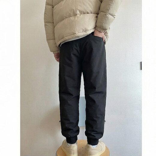 JEEP SPIRIT Northeast Extreme Cold Down Pants Men's Thickened Warm Windproof Waterproof Snowproof Pants Winter Outdoor Sports Black 28