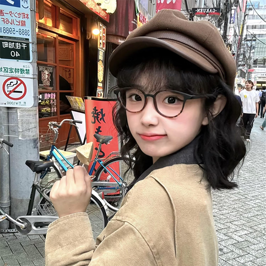 Tokishima beret women's peaked cap women's summer thin large head circumference ladies cute high-looking octagonal hat literary and artistic coffee color one size fits all adjustable