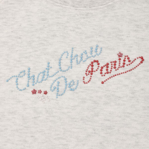 ELLE KIDS children's clothing round neck long-sleeved T-shirt for girls spring new college style classic round neck top