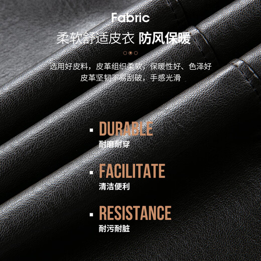 SHANSHAN Shanshan PU leather jacket men's business casual classic versatile lapel men's long-sleeved tops commuter fashion jacket