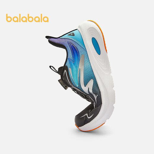 Balabala shopping mall same style children's shoes children's sports shoes boys 2026 spring and autumn soft elastic lightweight running shoes blue and black tone 00389 40 (foot length 24.8-25.2/inner length 26.4)