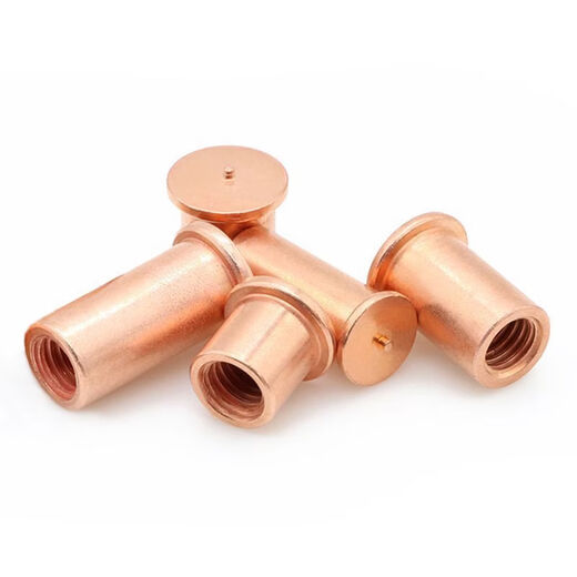 Sailuto seed welding nut column welding stud copper-plated national standard internal thread round lengthened brass hollow screw welding nail copper column carbon steel copper-plated IT-M-55000 pcs