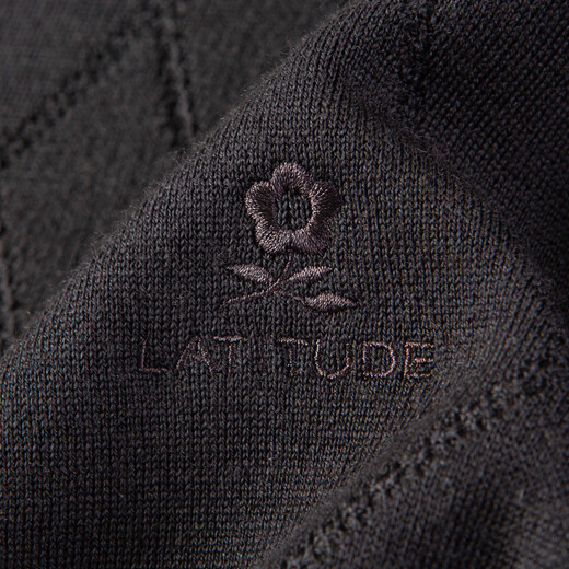 MONTAGUT 100% sheep wool & gift box style autumn and winter diamond jacquard warm long-sleeved cardigan for men, dark gray 3XL