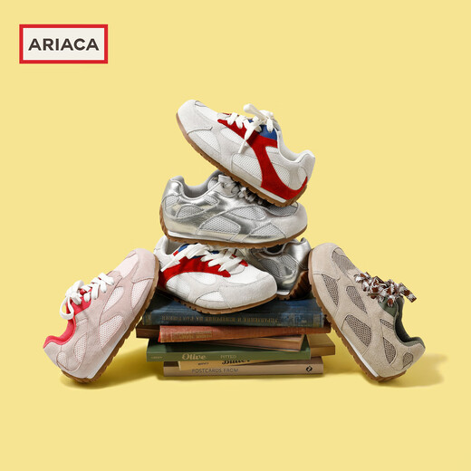 AriacaARIACA girls' sports shoes 2026 spring new soft-soled children's mesh breathable outdoor moral training shoes beige 26 inner length 16.5/suitable for foot length 15.5-16.1