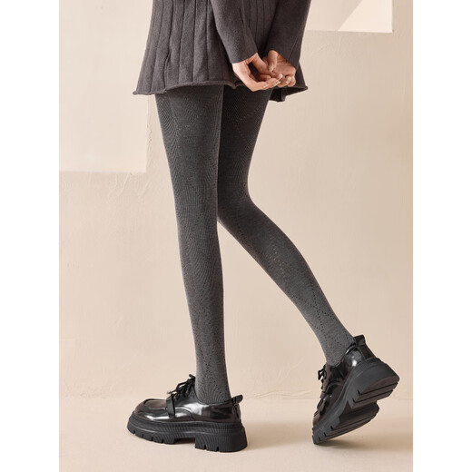 Enjoy itEnjoy it Modal pantyhose women's autumn and winter warm hollow large diamond slimming leggings dark red one size hollow large diamond