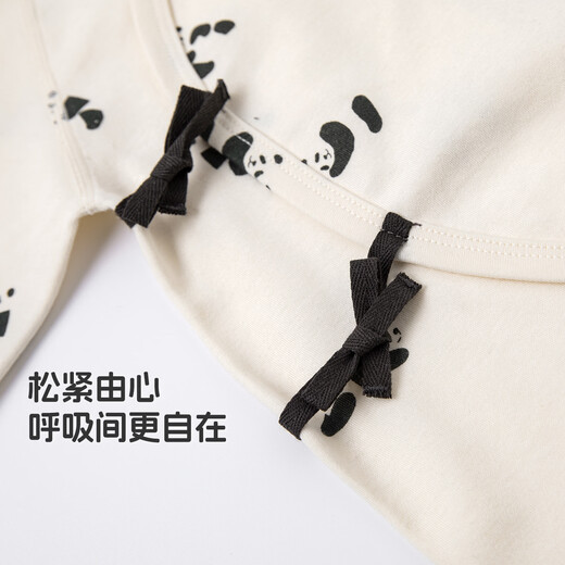 Kordear baby lace-up jumpsuit spring and autumn newborn baby pure cotton monk suit 52 size cute bear diary soft and skin-friendly one jumpsuit 52cm recommended 5-8Jin Jin equals 0.5 kg