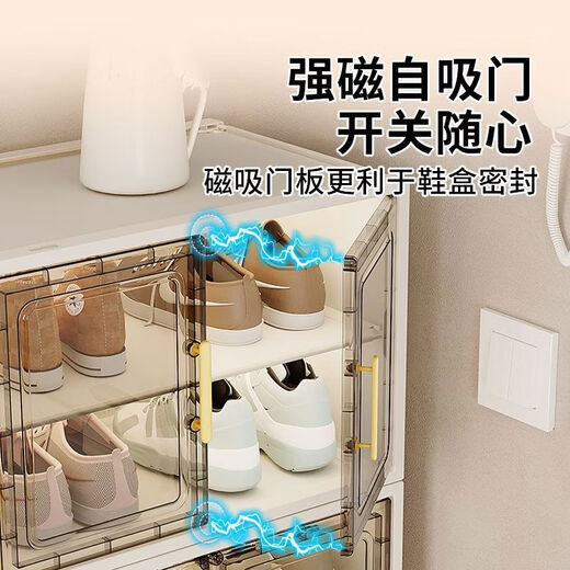 CLCEY shoe cabinet door transparent shoe box storage box shoe storage indoor multi-layer dustproof entry door shoe rack with deodorizing module