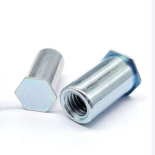 CLCEY blind hole pressure riveting studs galvanized M2MM25 hollow thread national standard hexagonal round bearing inner sleeve cylindrical studs carbon steel blind hole BSO-M2-141000 outer diameter 4 points 2