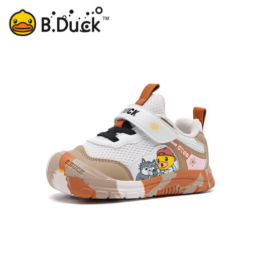 B.Duck Little Yellow Duck Children's Shoes 2026 Spring New Children's Baotou Soft Sole Breathable Children's Shoes Functional Boys' Shoes Rice/Camel Size 24 Foot Length 14.4-14.9cm