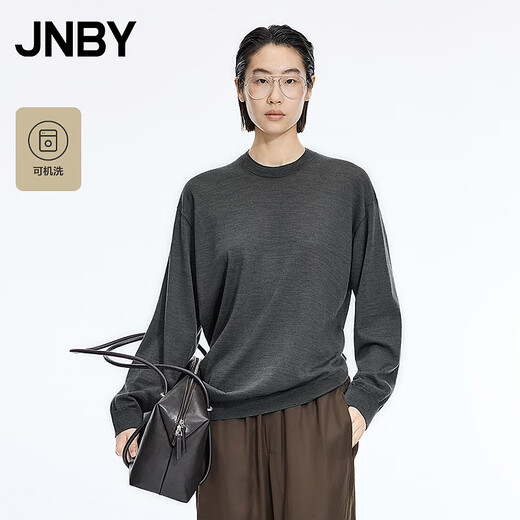 Jiangnan Buyi (JNBY) Shopping mall same style 26 spring new arrival wool sweater pullover 5Q1315410 075/medium gray L