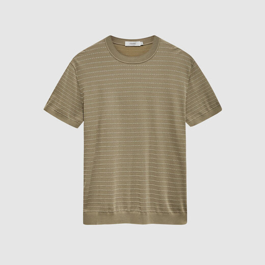 Jiumuwang T-shirt men's 26 spring and summer new style, smooth to the touch, cool and skin-friendly top, the same style in the mall, standard version + hay yellow + CT4610723 L 175/96A (50)