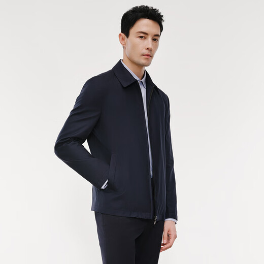Caldenton wool and mulberry silk Caldenton shopping mall same style light luxury business casual all-match jacket for men blue-N6 XL/52/175/100A
