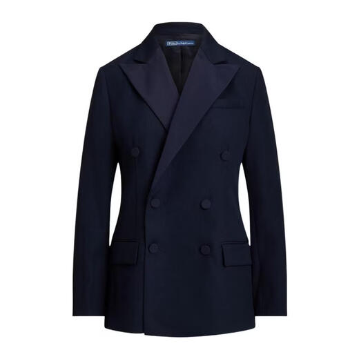 RALPH LAUREN Ralph Lauren Women's Suit Warm Anti-wrinkle Double Row Work Commuter Jacket Business Black One Size |US-0