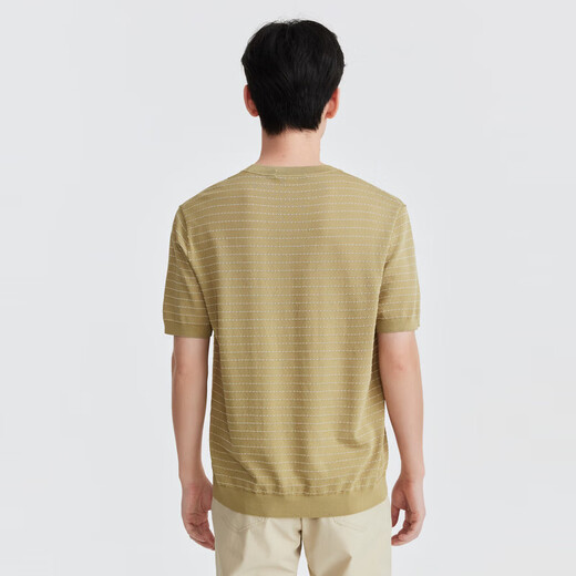 Jiumuwang T-shirt men's 26 spring and summer new style, smooth to the touch, cool and skin-friendly top, the same style in the mall, standard version + hay yellow + CT4610723 L 175/96A (50)