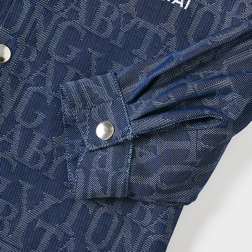 Tongtai (TONGTAI) baby boy shirt spring and autumn children's clothing boys going out lapel denim top jacket fashion children's clothing denim blue 90