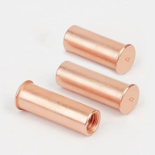 Sailuto seed welding nut column welding stud copper-plated national standard internal thread round lengthened brass hollow screw welding nail copper column carbon steel copper-plated IT-M-55000 pcs