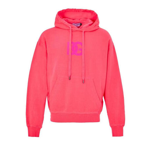 Dolce&Gabbana men's sweatshirt, warm and comfortable cotton hooded daily casual jacket, trendy and fashionable, pink, one size fits all | IT48