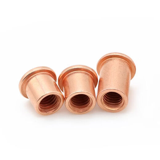 Sailuto seed welding nut column welding stud copper-plated national standard internal thread round lengthened brass hollow screw welding nail copper column carbon steel copper-plated IT-M-55000 pcs