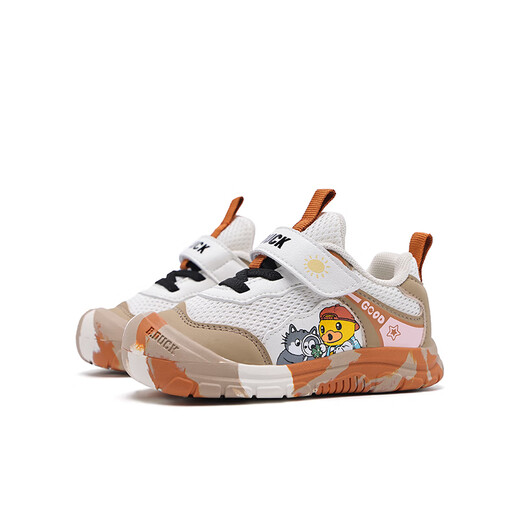 B.Duck Little Yellow Duck Children's Shoes 2026 Spring New Children's Baotou Soft Sole Breathable Children's Shoes Functional Boys' Shoes Rice/Camel Size 24 Foot Length 14.4-14.9cm